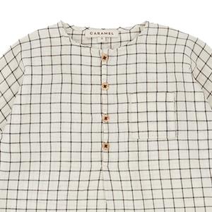 Kids Caramel Pimlico Shirt - Black/Cream Grid Kids Caramel Pimlico Shirt - Black/Cream Grid
