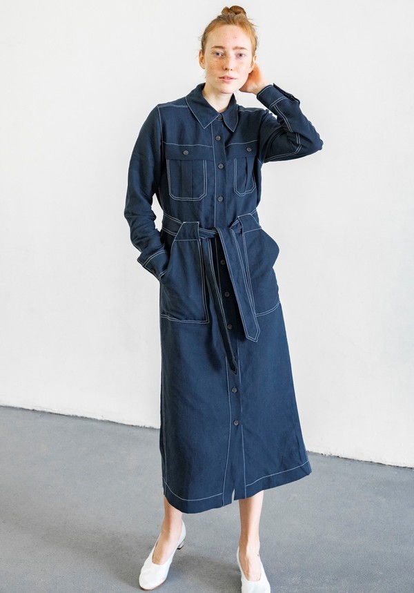 MARA HOFFMAN JUNO DRESS - NAVY MARA HOFFMAN JUNO DRESS - NAVY