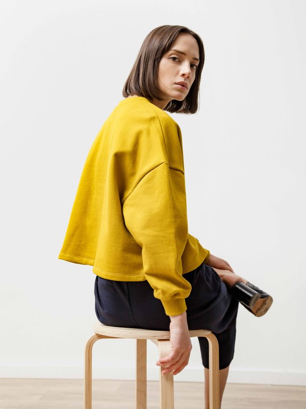 Priory Summer Lightweight Terry Crew - Dijon Priory Summer Lightweight Terry Crew - Dijon