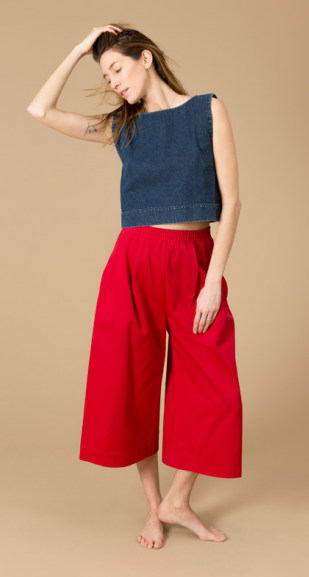 Ilana Kohn Kate Crop in Denim Ilana Kohn Kate Crop in Denim