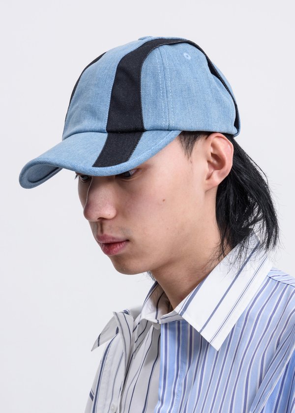 Feng Chen Wang Contrast Layered Cap - Blue Feng Chen Wang Contrast Layered Cap - Blue