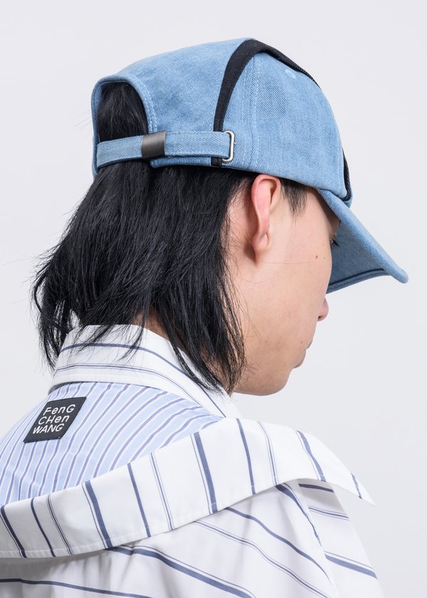 Feng Chen Wang Contrast Layered Cap - Blue Feng Chen Wang Contrast Layered Cap - Blue