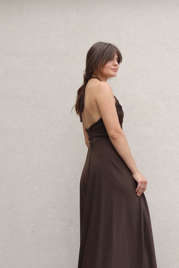 Vintage 70s Halter Maxi Dress - Brown Vintage 70s Halter Maxi Dress - Brown