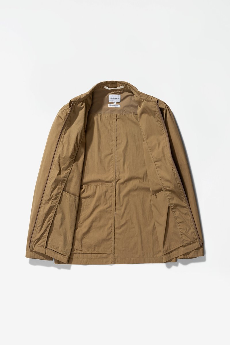 Norse Projects Jens zip packable utility jacket - khaki | Garmentory