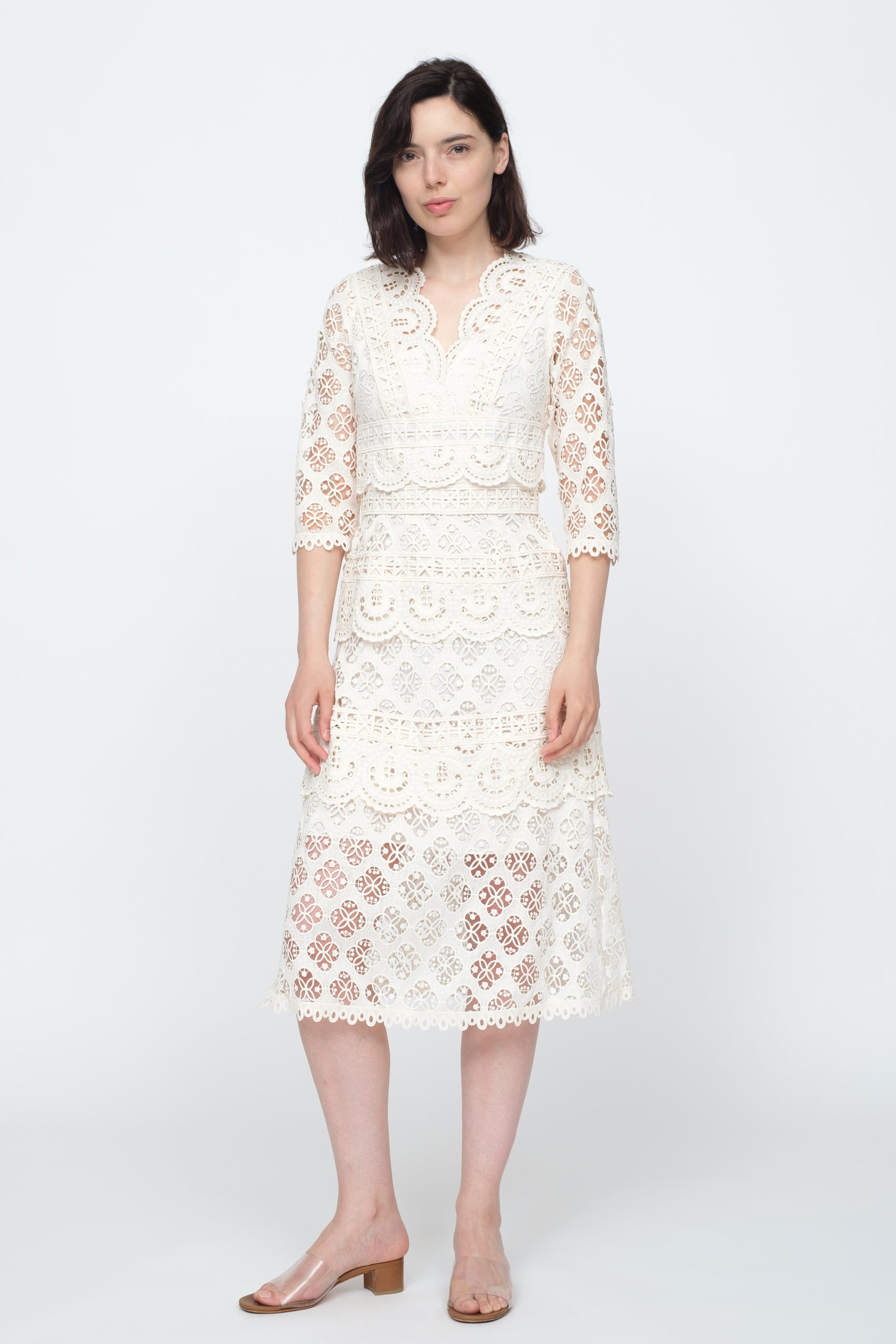 knee length dresses for ladies Hire ZIMMERMANN Laurel Frill Midi Dress – SUSTAINABLY. The Dress Hire