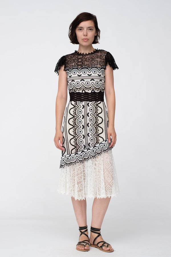 Sea NY Lola Lace Midi Dress | Garmentory