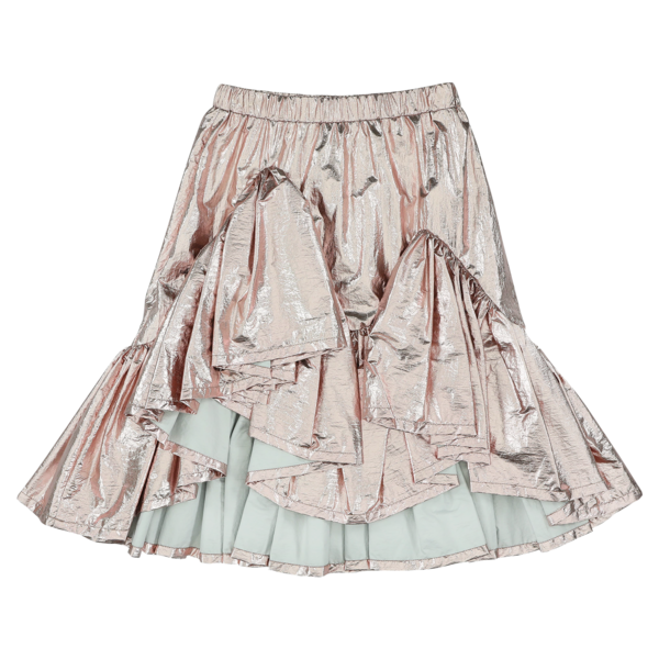 caroline bosmans metallic ruffle skirt - pink caroline bosmans metallic ruffle skirt - pink