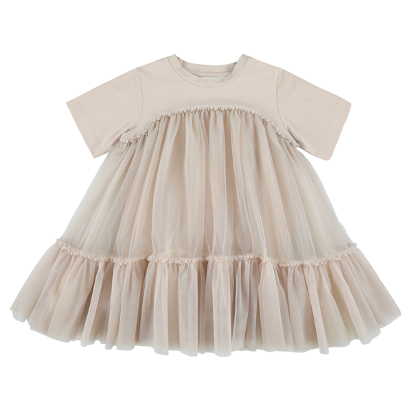 caroline bosmans oversized t-shirt + tulle dress - cream caroline bosmans oversized t-shirt + tulle dress - cream