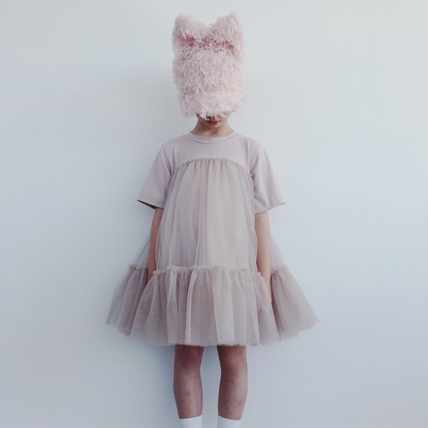caroline bosmans oversized t-shirt + tulle dress - cream caroline bosmans oversized t-shirt + tulle dress - cream