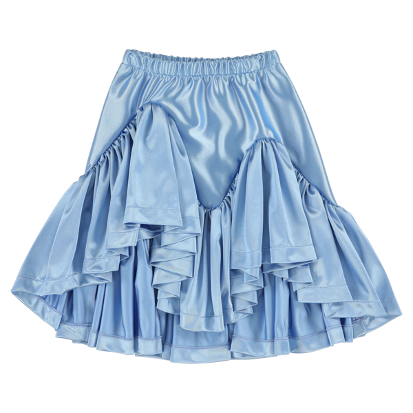 caroline bosmans ruffled skirt - glimmer blue | Garmentory