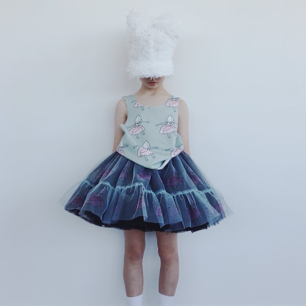 caroline bosmans tulle mini skirt - invasion blue caroline bosmans tulle mini skirt - invasion blue