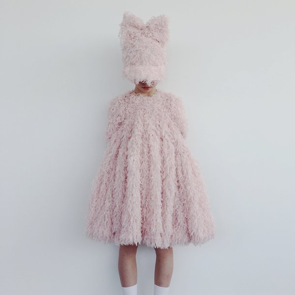 caroline bosmans wide frill dress pink caroline bosmans wide frill dress pink