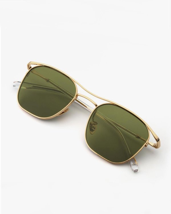 KREWE Unisex Baker Sunglasses - Gold BAKER | 18K Titanium + Gelato Mirrored | KREWE main image 3