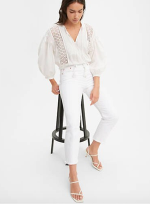 Levi's Wedgie Straight Leg Jean - White 