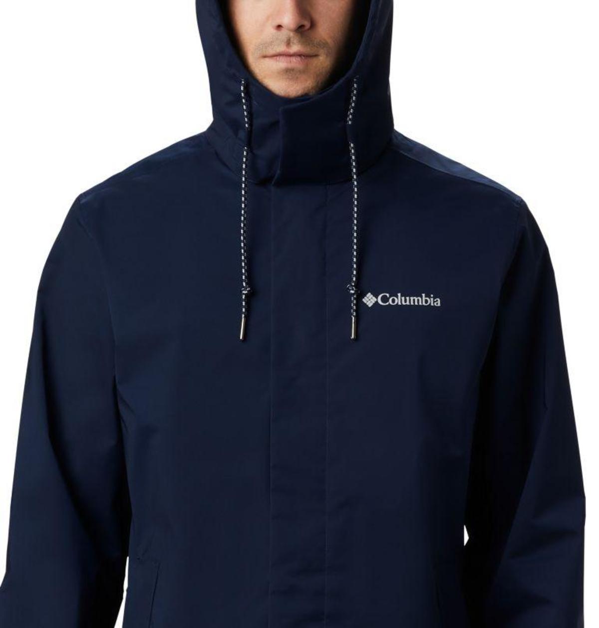 Columbia East Park Zip Through Mackintosh Jacket Navy Garmentory