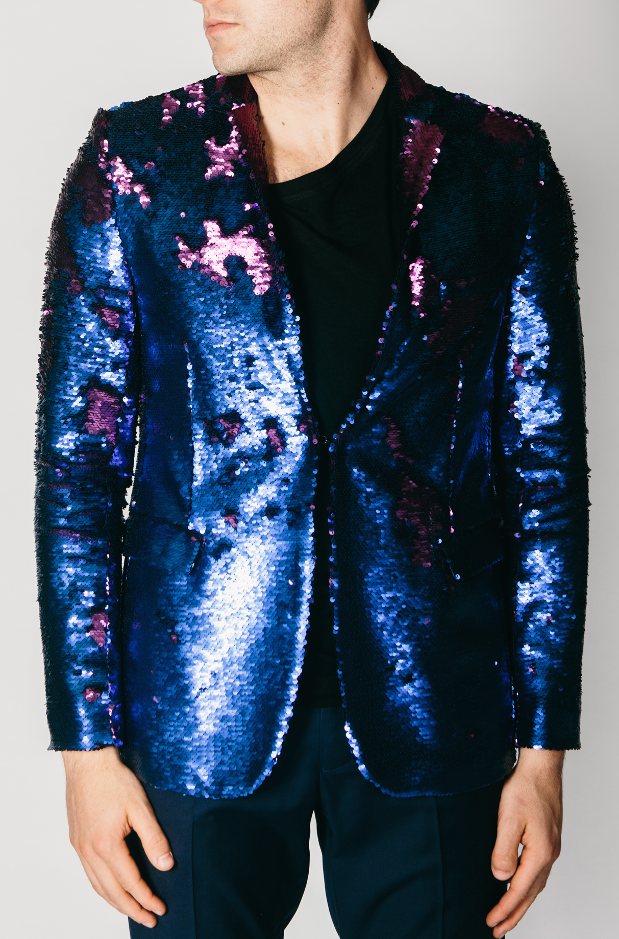 navy sequin jacket