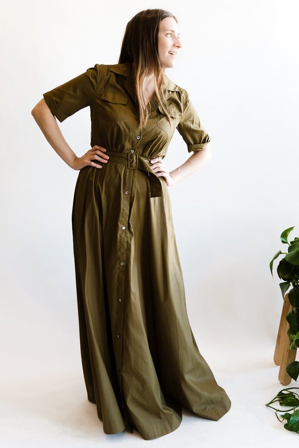 Staud Millie Dress - Caper | Garmentory Staud Millie Dress - Caper | Garmentory