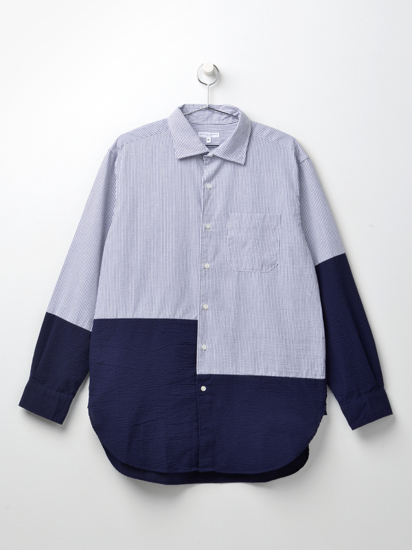 エンジニアードガーメンツ/20AW/Spread Collar Shirt Engineered Garments SPREAD COLLAR SHIRT - BLUE / WHITE