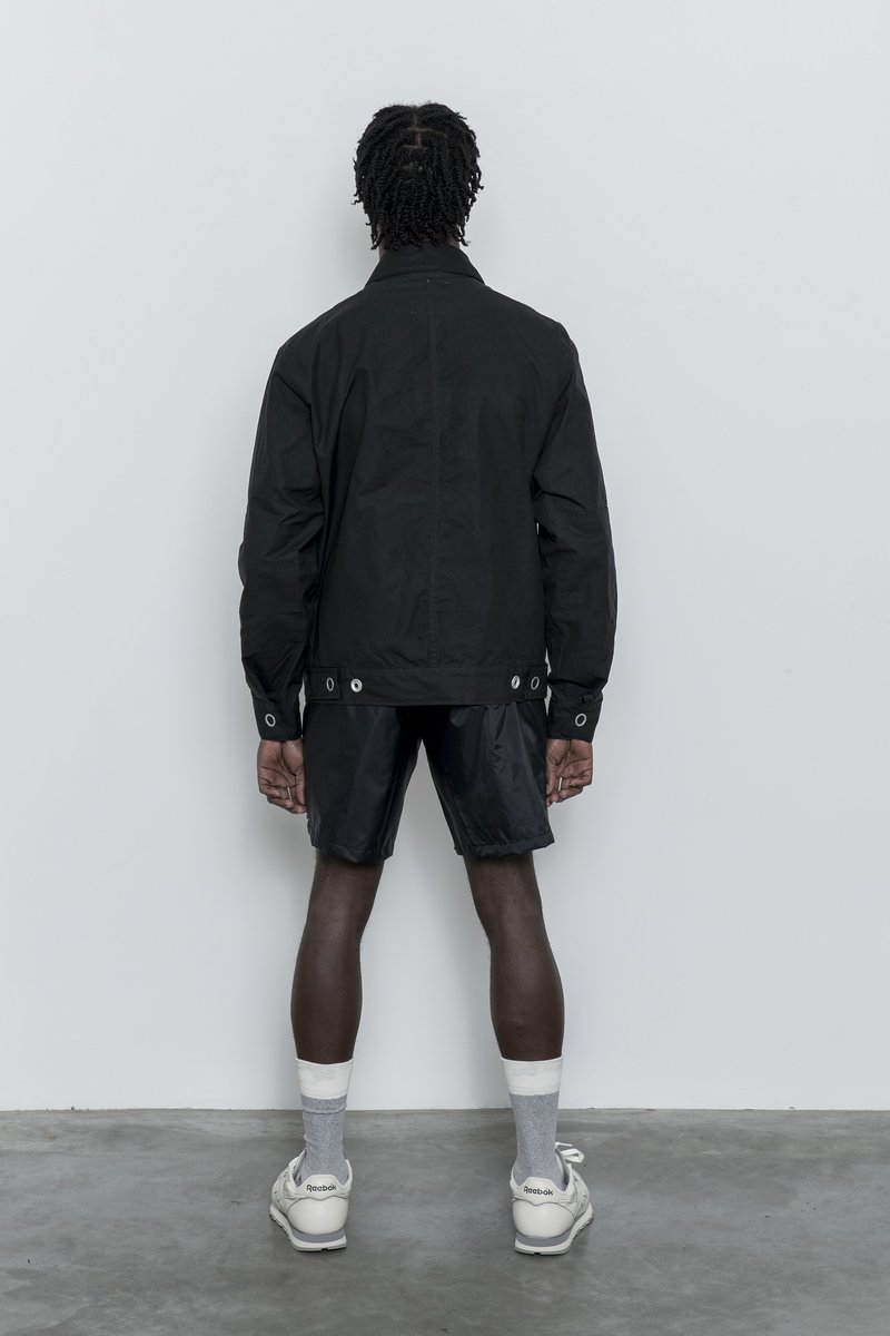 Paa Big Rig Waxed Cotton Jacket - Black | Garmentory