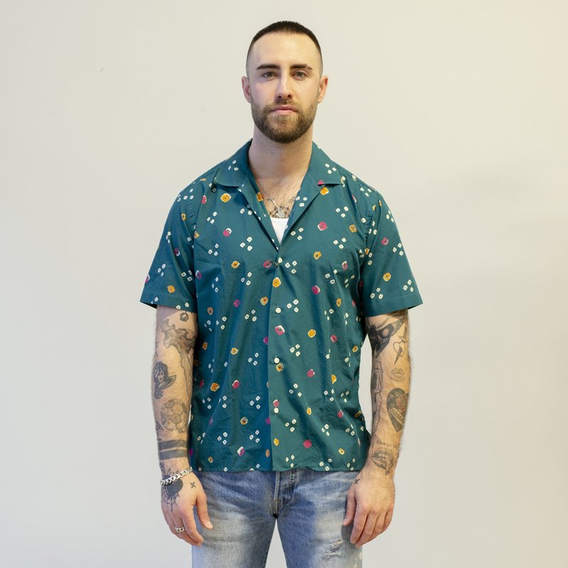 Gitman Bros. Gitman Vintage Classic Bandhani Cloth Camp Shirt - Green