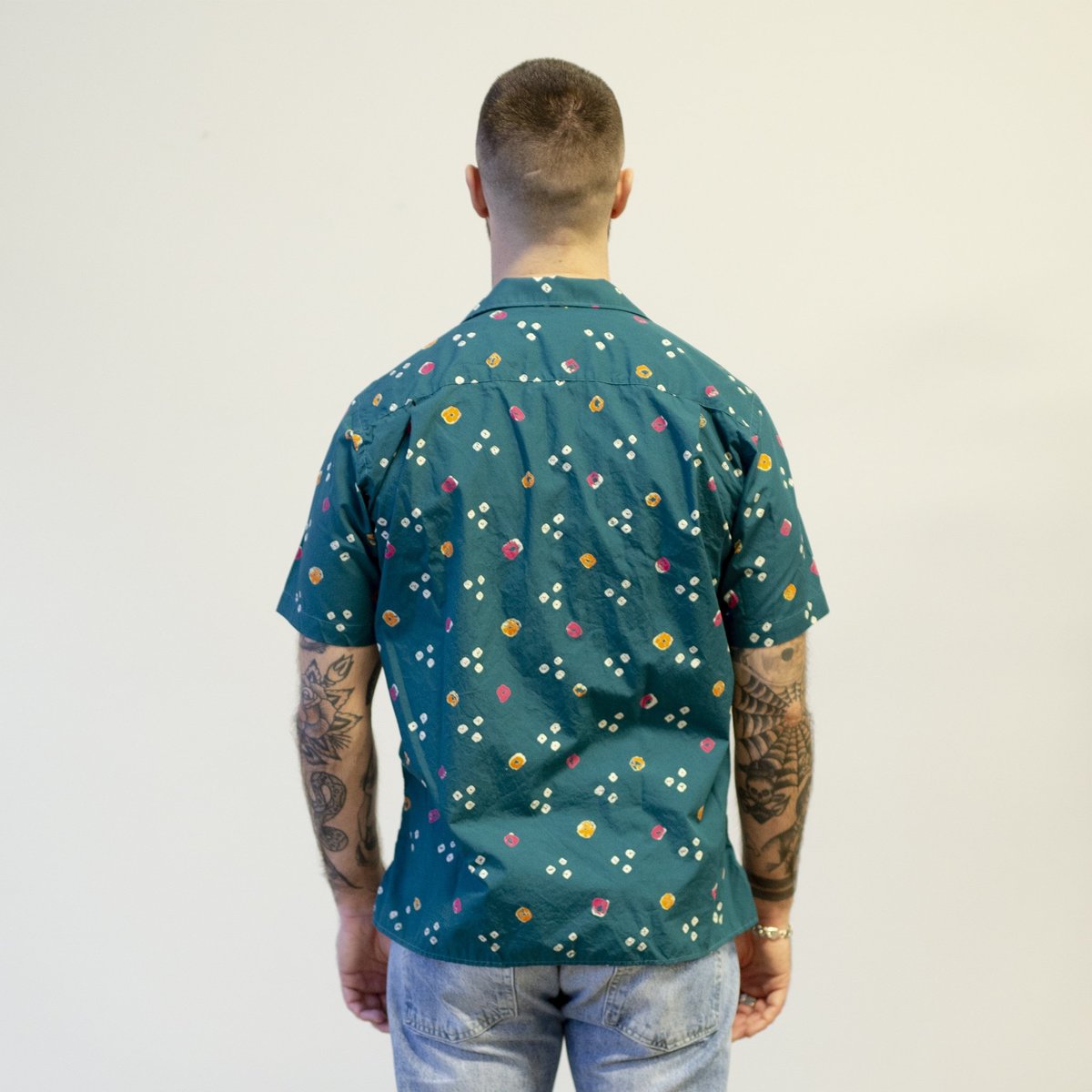 Gitman Bros. Gitman Vintage Classic Bandhani Cloth Camp Shirt - Green - Image 5 of 5