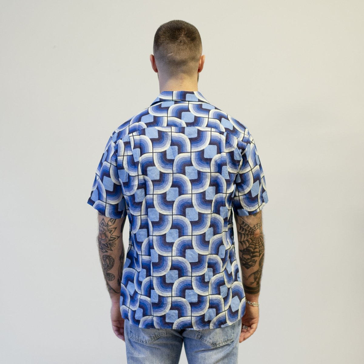 Gitman Bros. Gitman Vintage Gio Ponti Camp Shirt - Linen Blues - Image 5 of 5