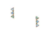 WWAKE Three-Step Earrings with Opals - Thumbnail 1