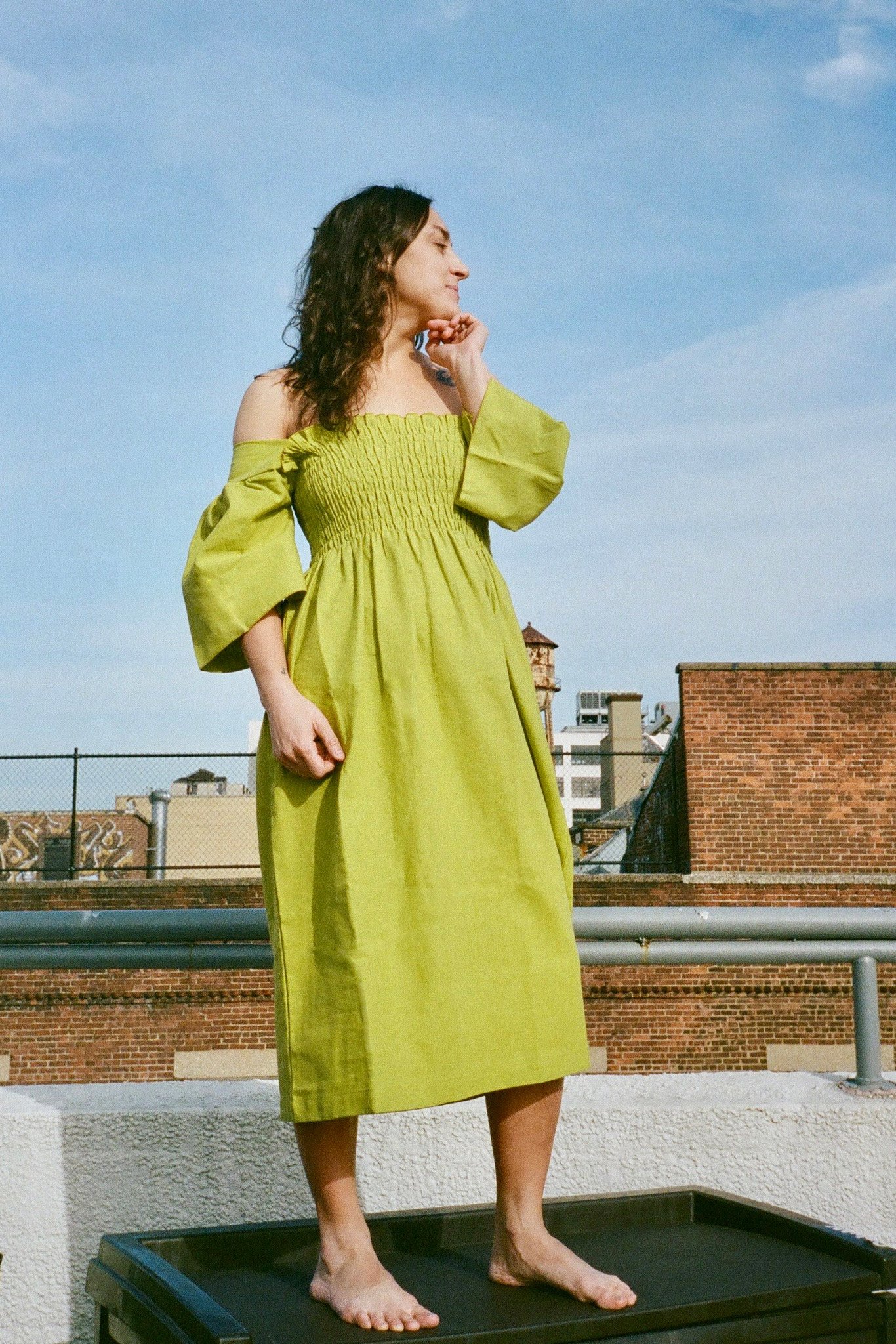 olive midi dress