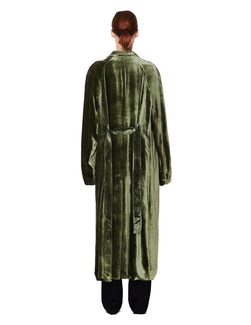 Haider Ackermann Velvet Coat - Khaki | Garmentory