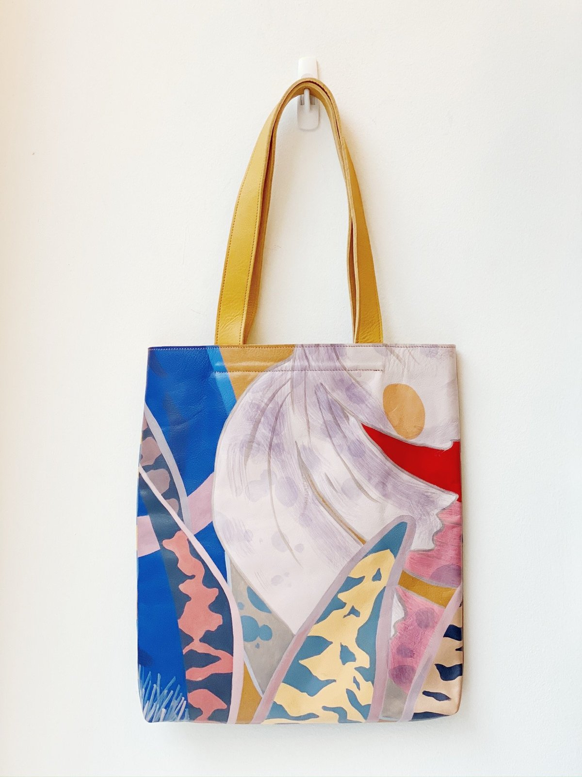 Nimes x Pastel Leather Tote - Pastel Print  - Image 2 of 5