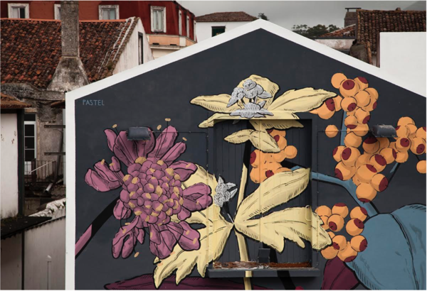 Nimes x Pastel Leather Tote - Pastel Print 