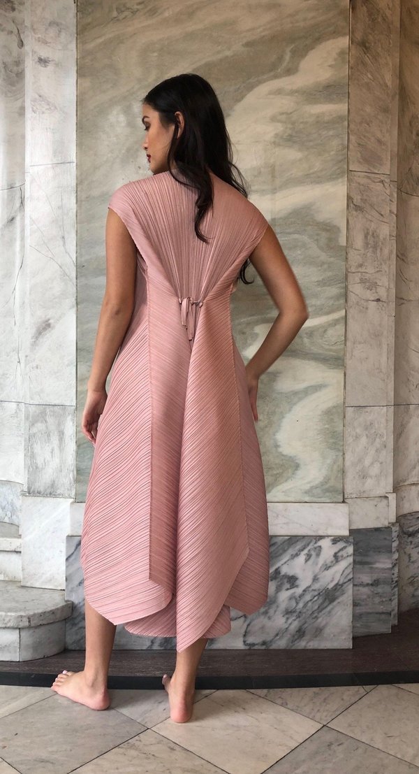 Issey Miyake Overlapped Dress - Light Coral Issey Miyake Overlapped Dress - Light Coral