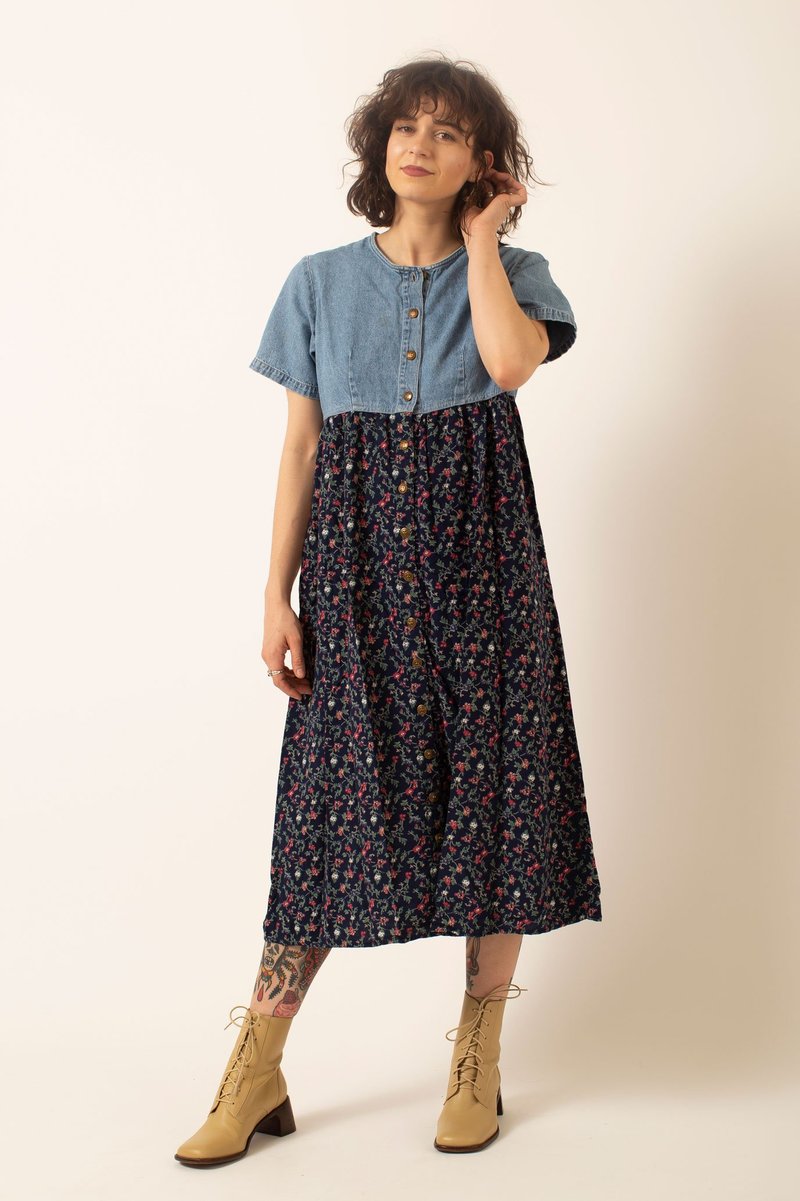 Floral Dress Dress Over Shirt 90s VTG All That Jazz Floral Maxi