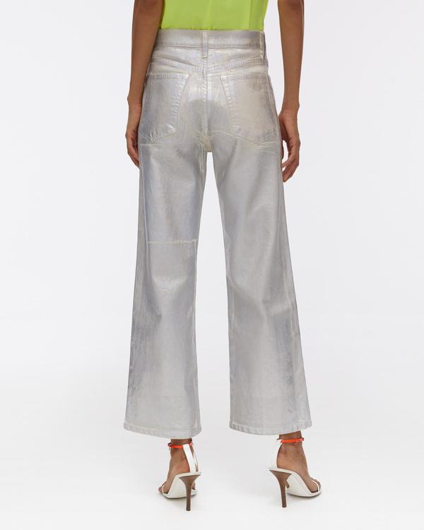 Helmut Lang Lacquered Utility Patch Pocket Jeans - Silver Ecru Helmut Lang Lacquered Utility Patch Pocket Jeans - Silver Ecru