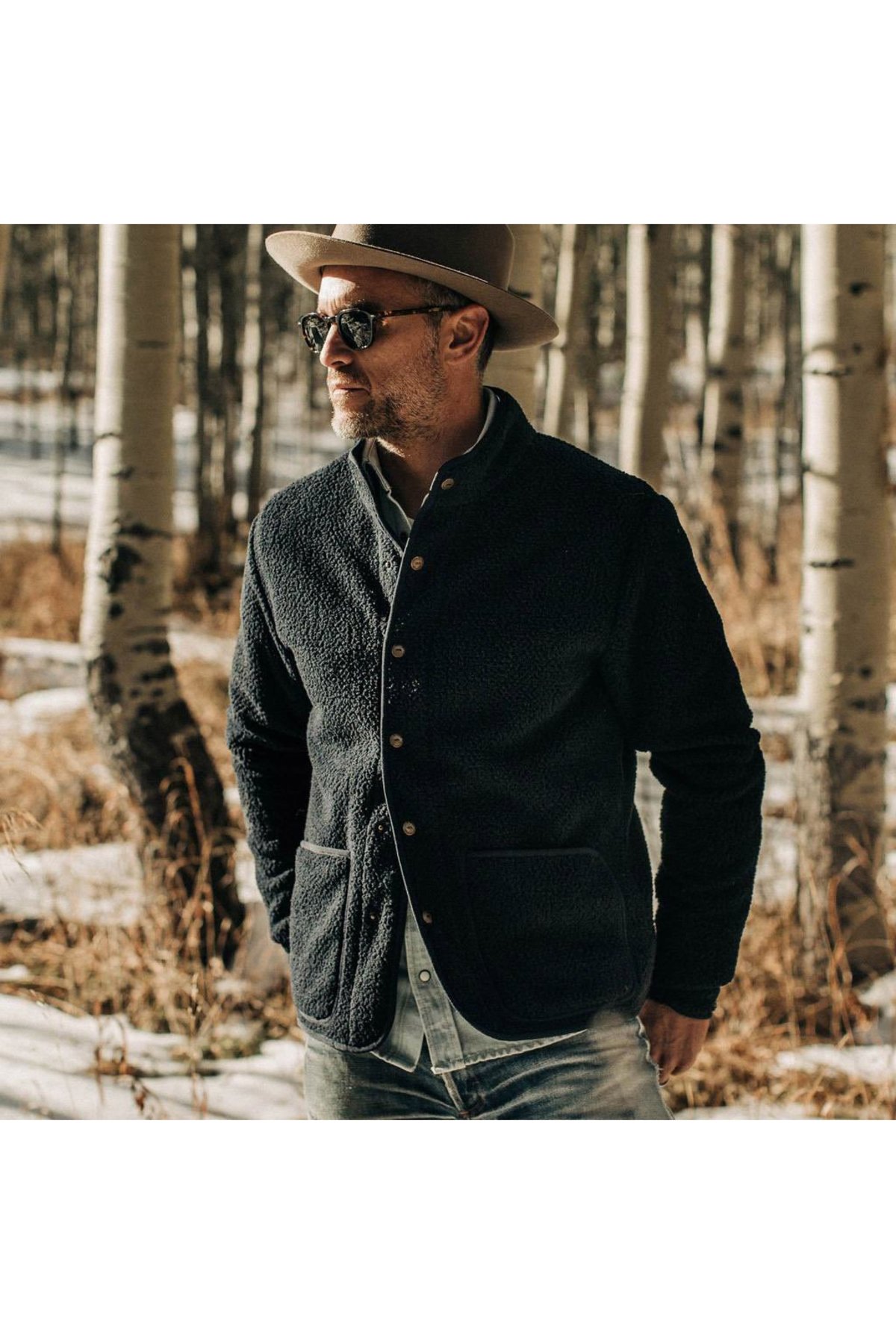 TAYLOR STITCH Port Jacket - Navy Sherpa | Garmentory