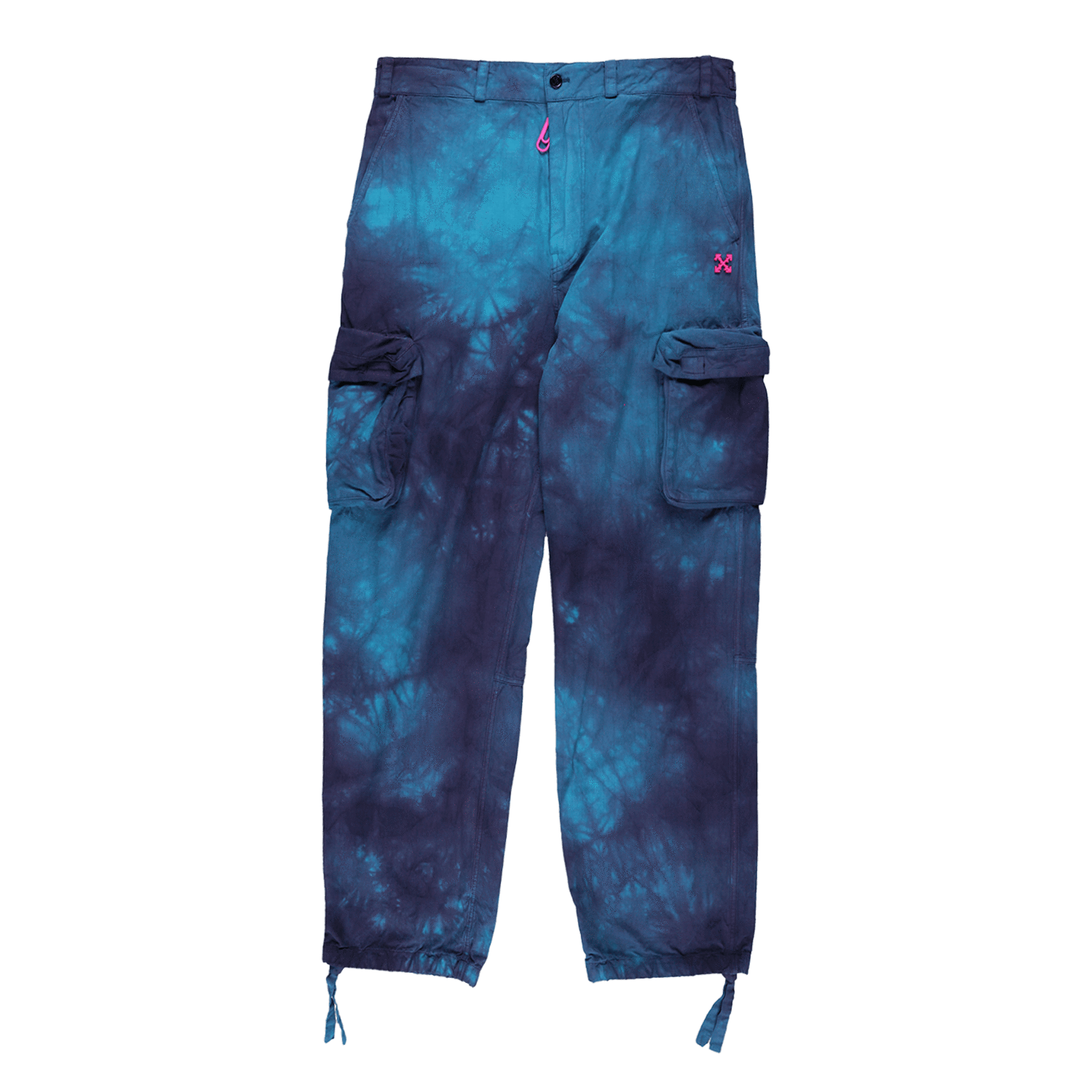 Off white tie dyed cargo pants justin 着用 Off White - tie-dyed cargo pants - メルカリ