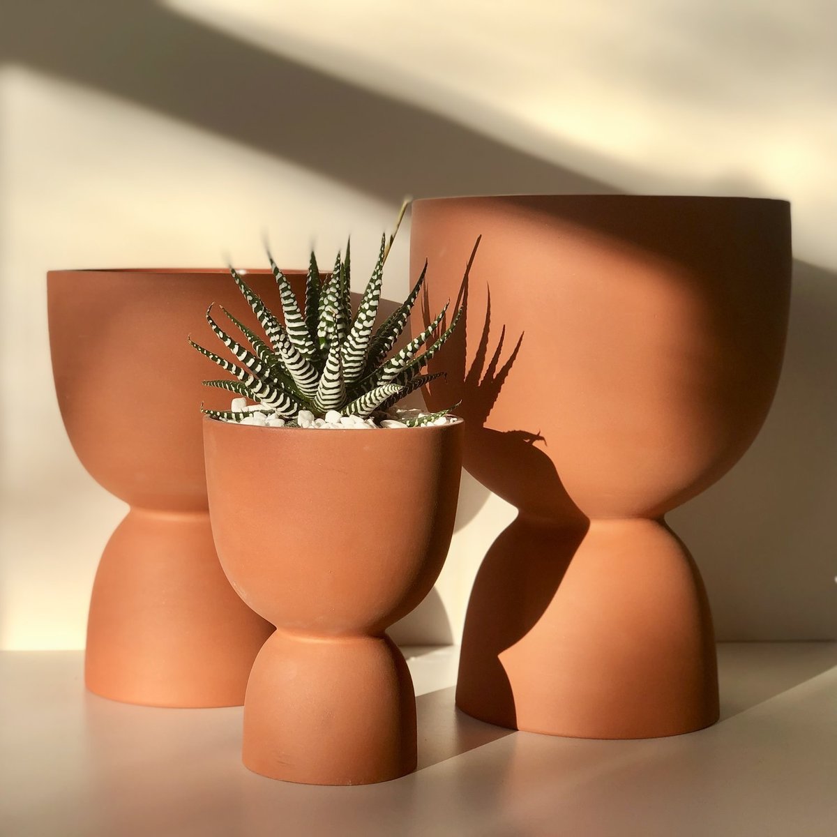 Franca Terracotta Stacked Planter - Image 1 of 3