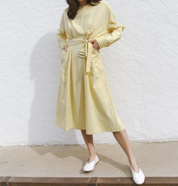 JOWA. Margine Stitch Dress with Matching Belt