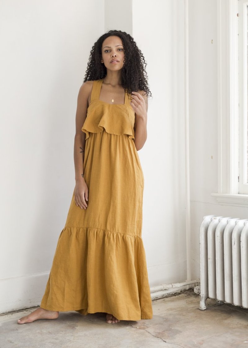 Beaumont Organic Arya-May Linen Dress - Sun | Garmentory