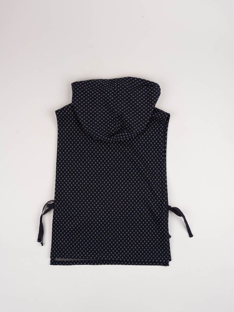 Engineered Garments Hooded Diamond Jersey Knit Interliner - Navy