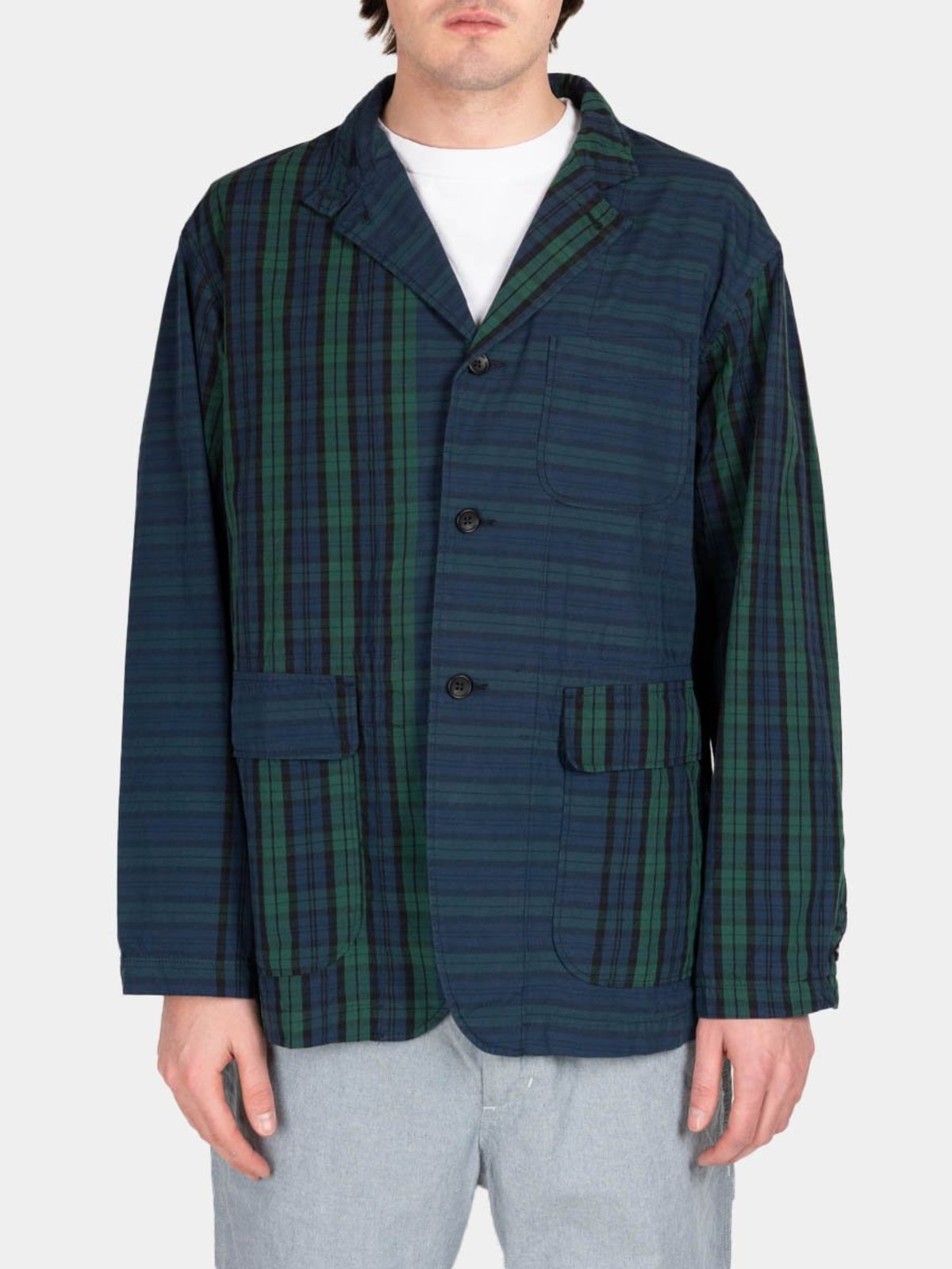 Engineered Garments Big Repeat Madras Loiter Jacket - Blackwatch 