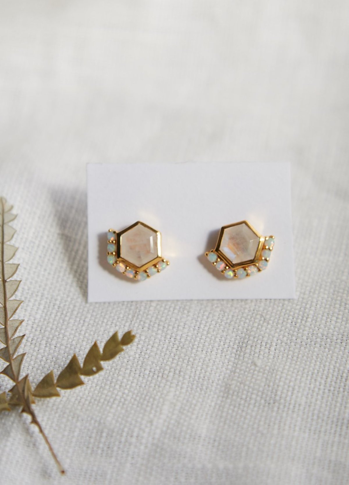 La Kaiser Rainbow Moonstone & Opal Mykonos Studs - Image 2 of 5