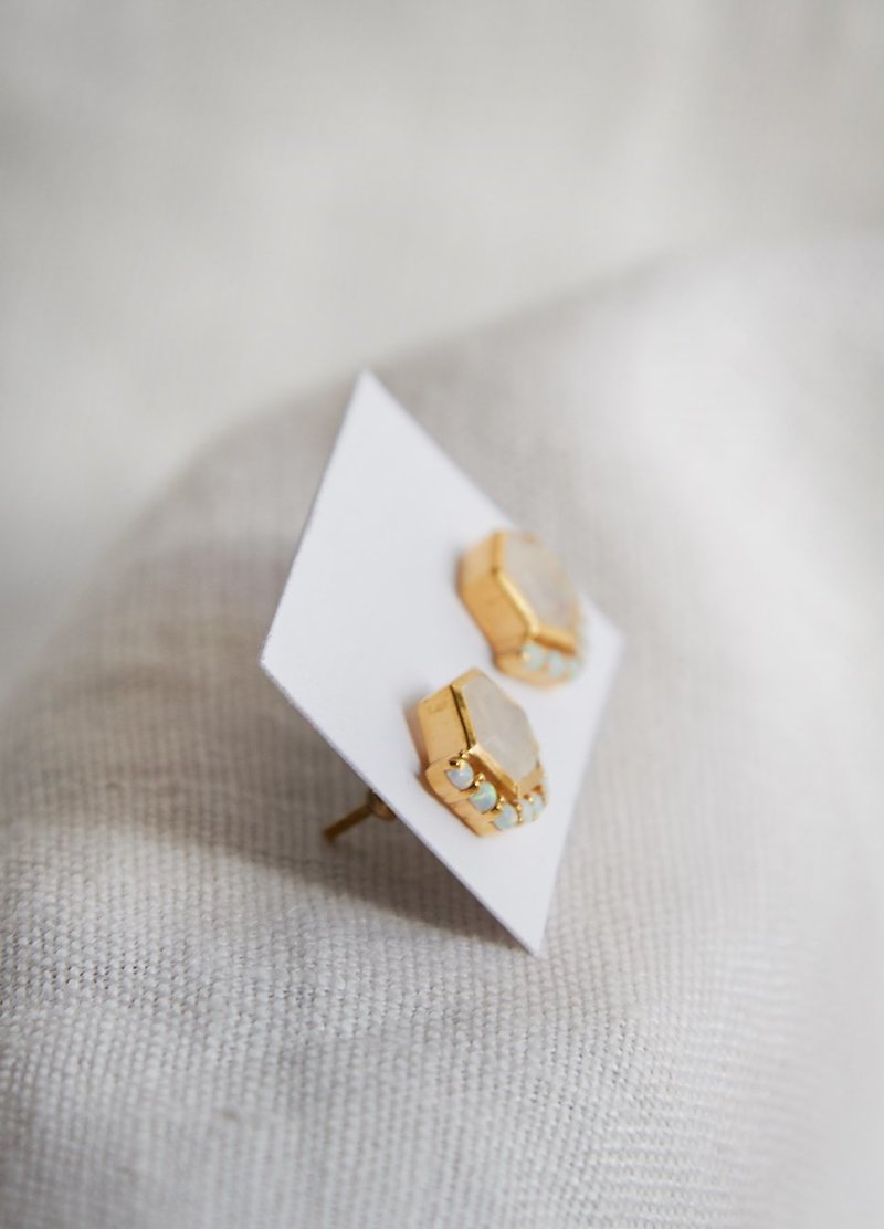 La Kaiser Rainbow Moonstone & Opal Mykonos Studs