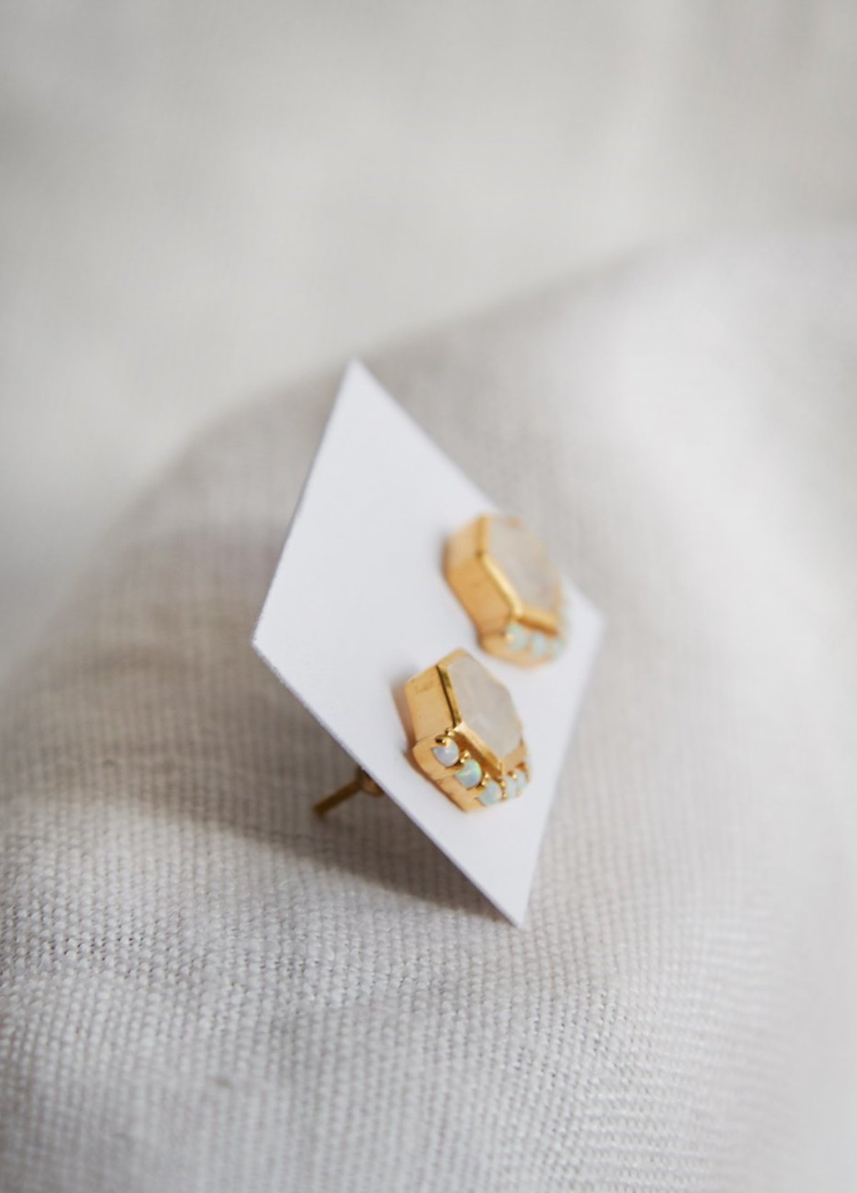 La Kaiser Rainbow Moonstone & Opal Mykonos Studs - Image 3 of 5