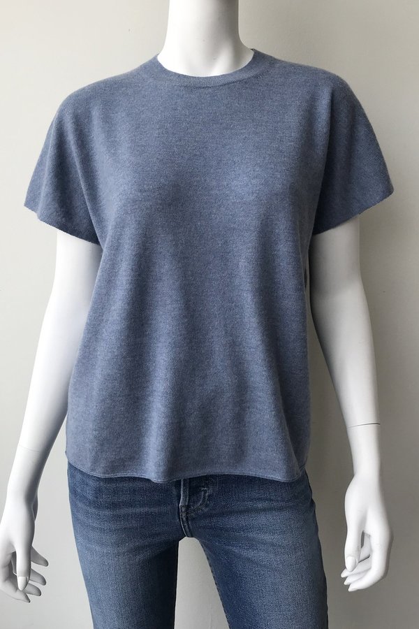 VINCE Cashmere Linen Popover Crewneck 