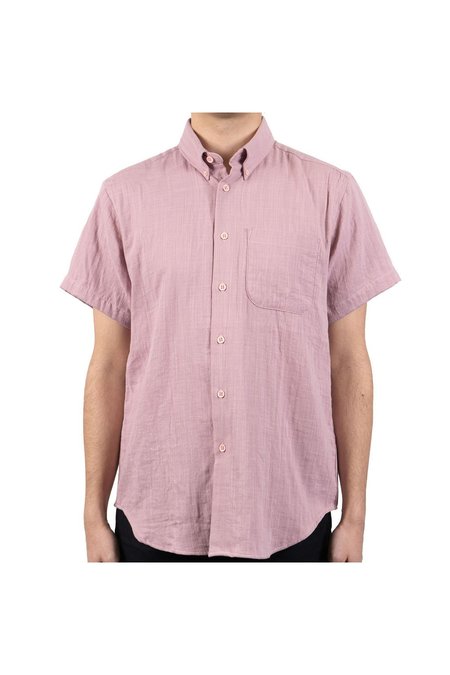 Navy Naked /& Famous Mens Double Weave Gauze Easy Shirt Medium Blue