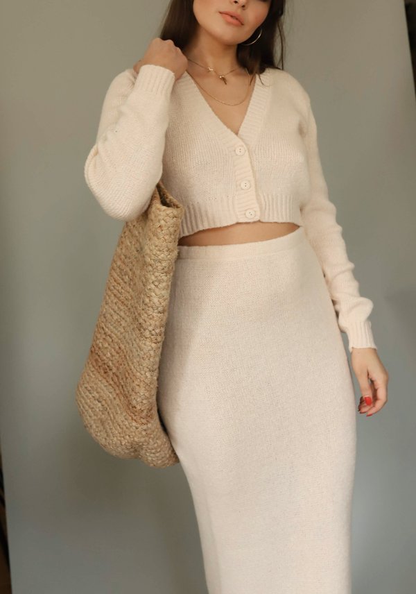 Glamorous Vanilla Knit Midi Skirt Glamorous Vanilla Knit Midi Skirt