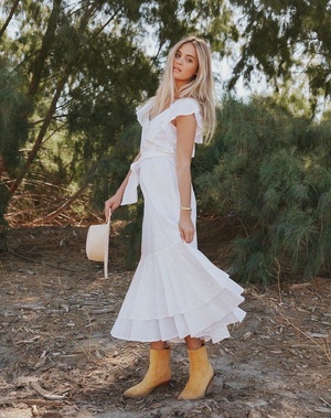 Cleobella KARINA MIDI DRESS - white | Garmentory