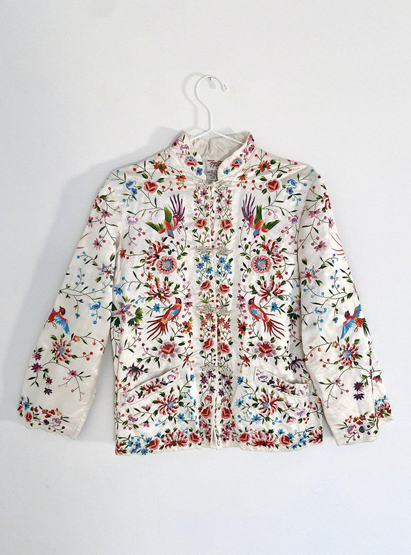 Vintage Silk Chinoiserie Embroidered Jacket Garmentory