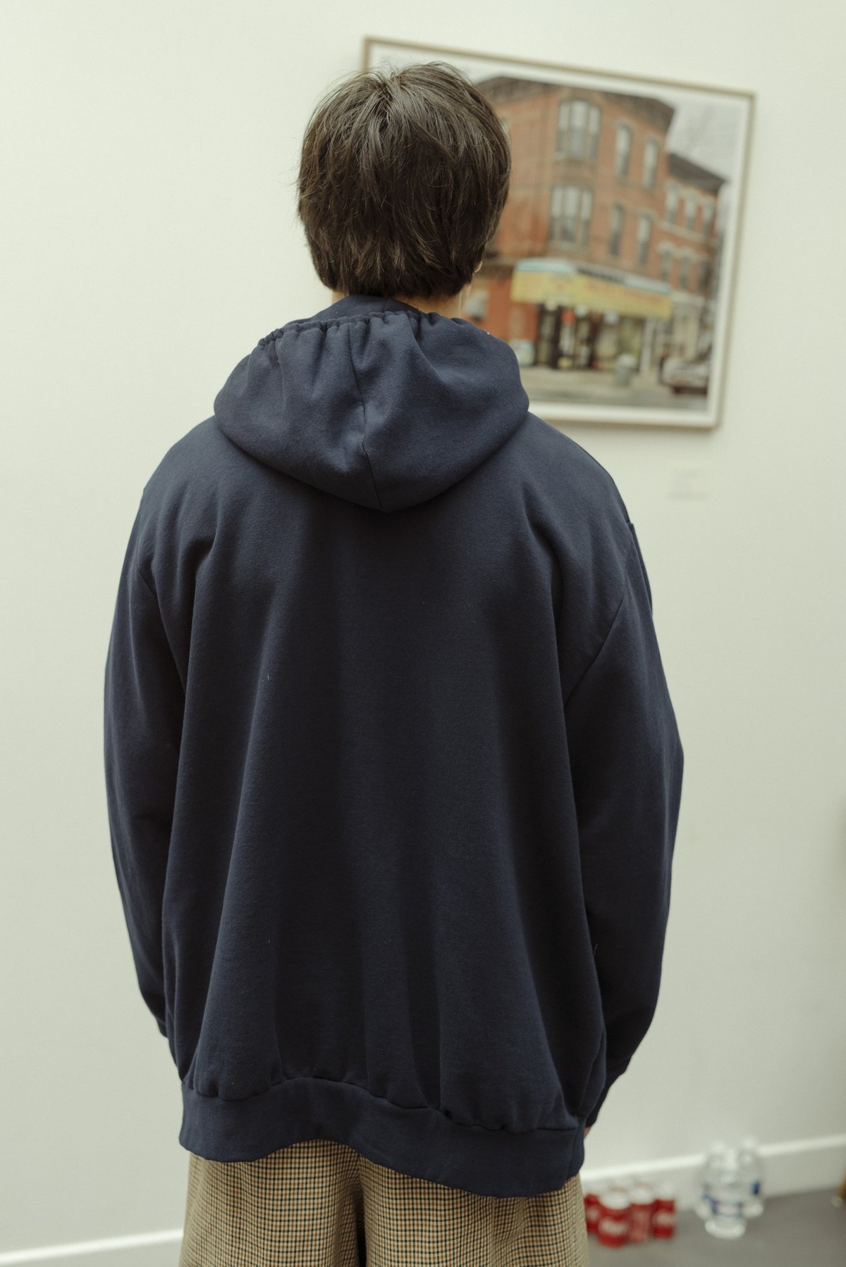 Camiel Fortgens Dark Blue Jersey Sweater Scarf Hoodie | Garmentory